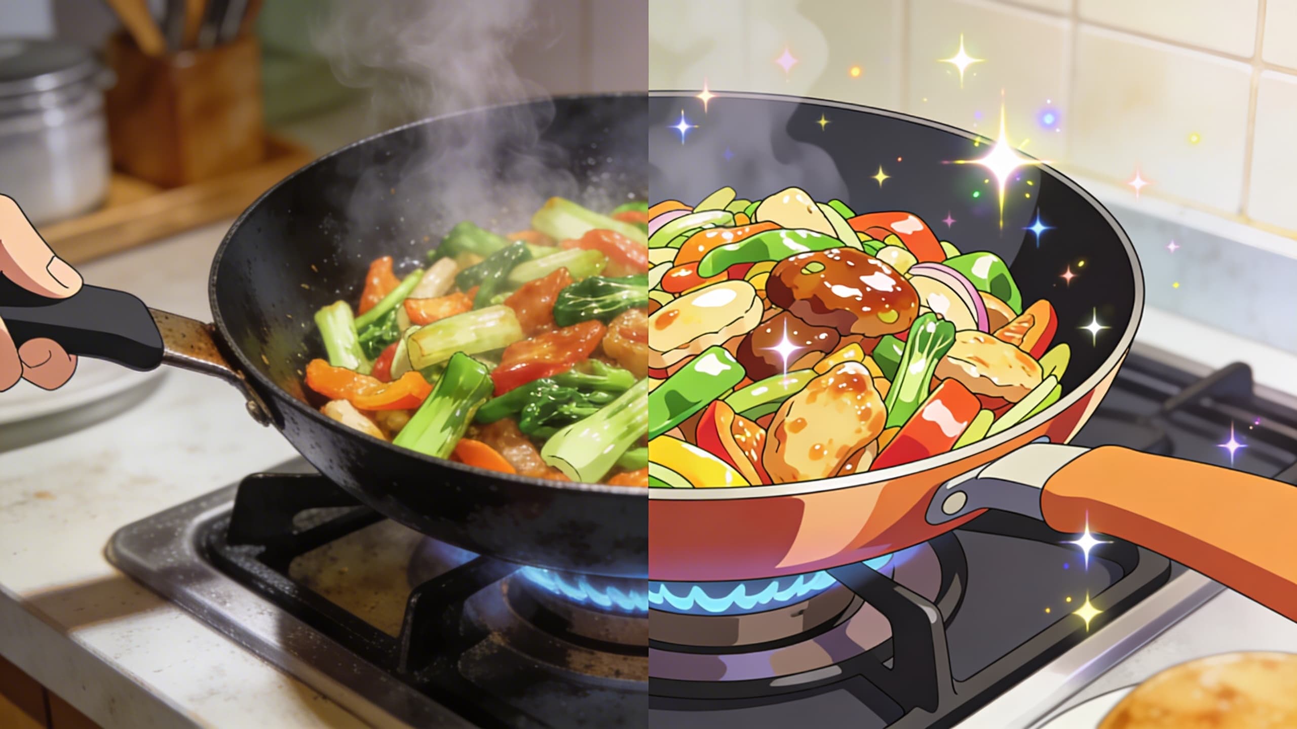 Cooking Dinner - Food Anime