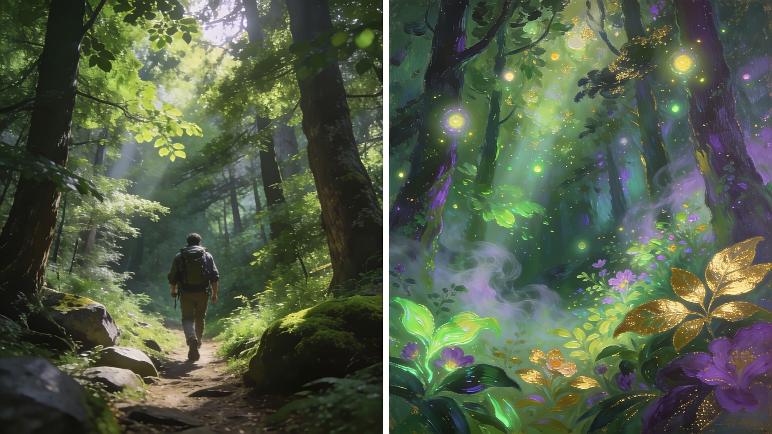 Forest Walk - Fantasy Oil Painting