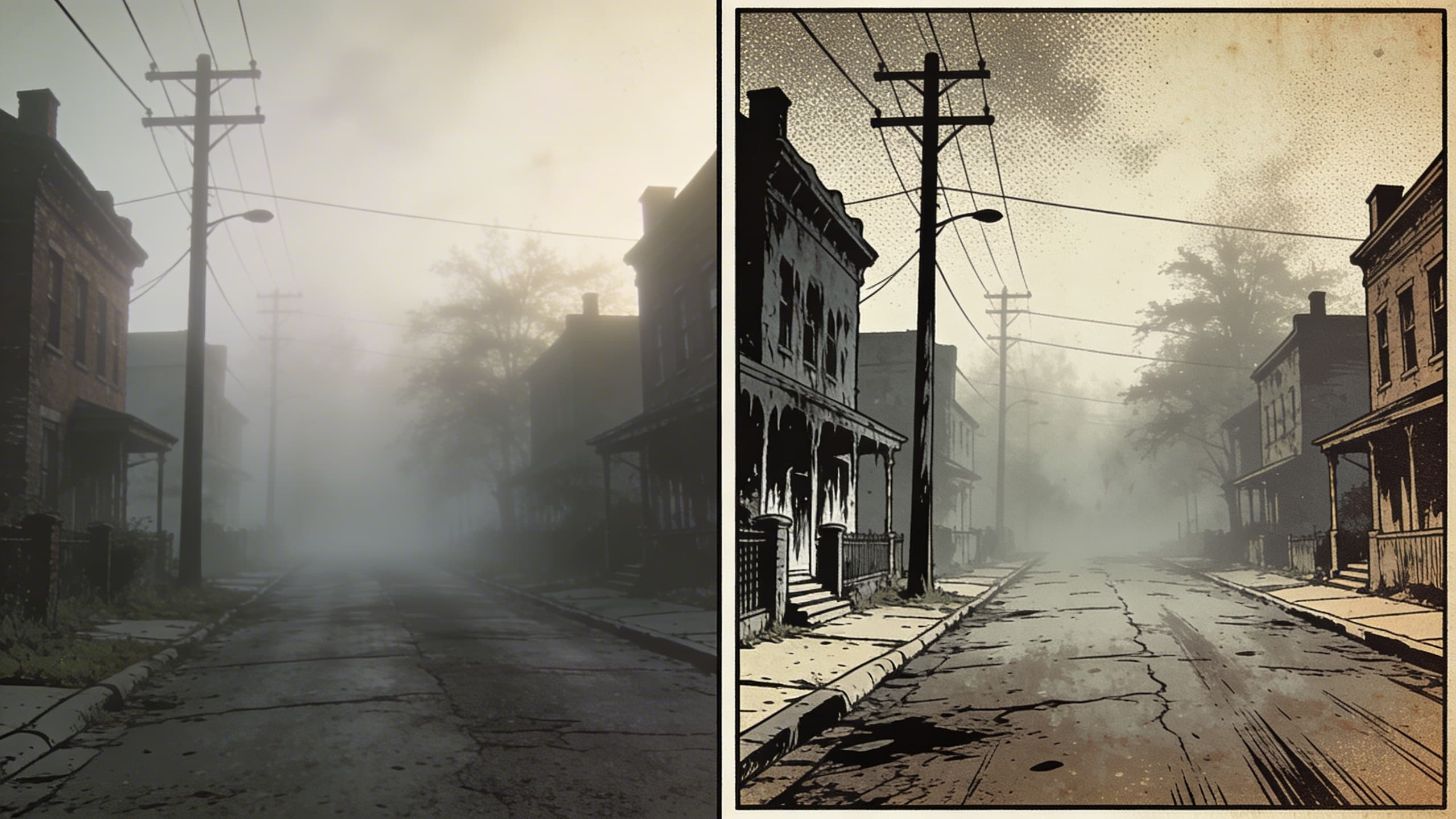 Foggy Street - Silent Hill Aesthetic
