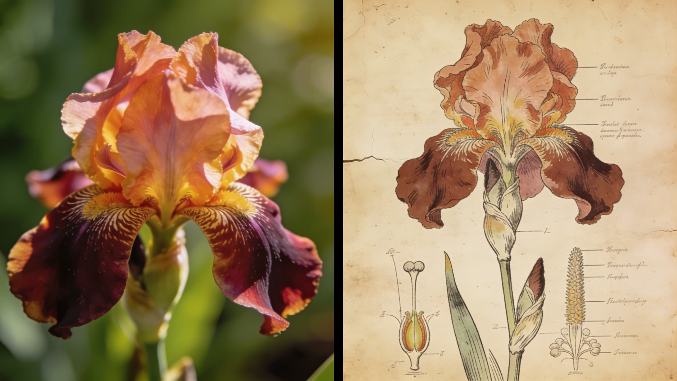 Flower Blooming - Botanical Illustration