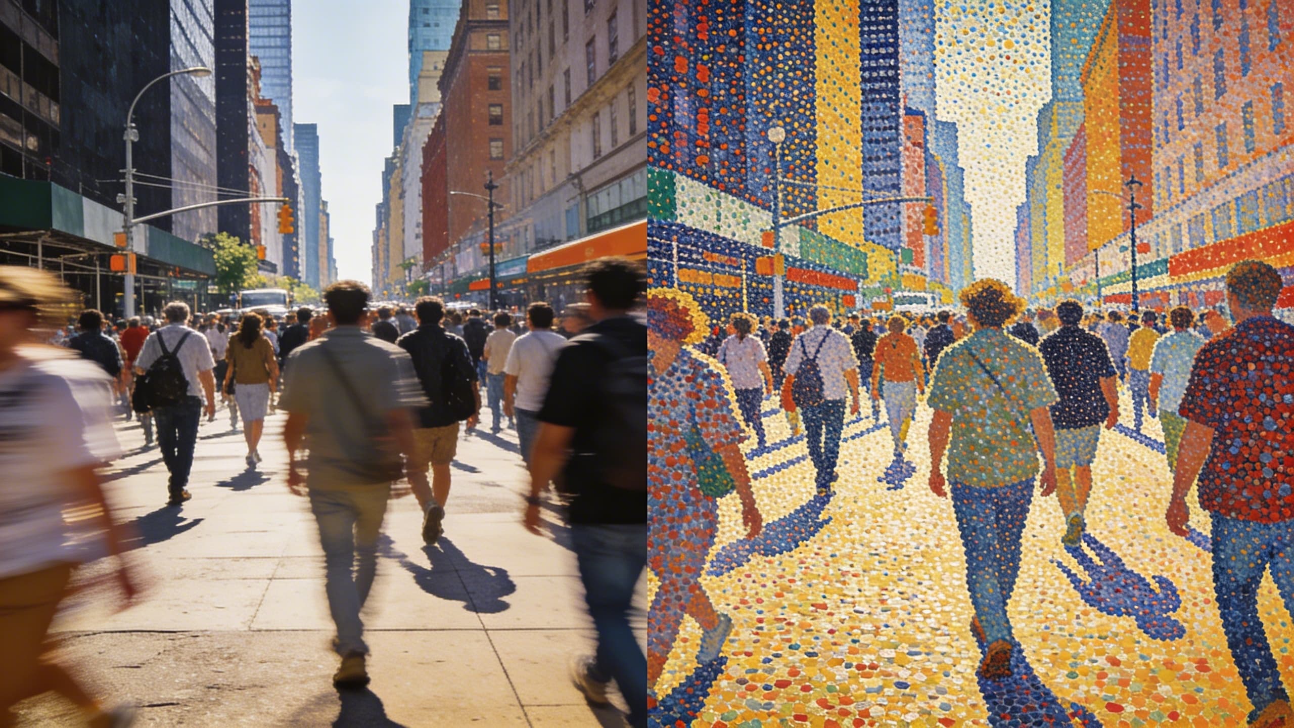 Crowd Blur - Pointillism