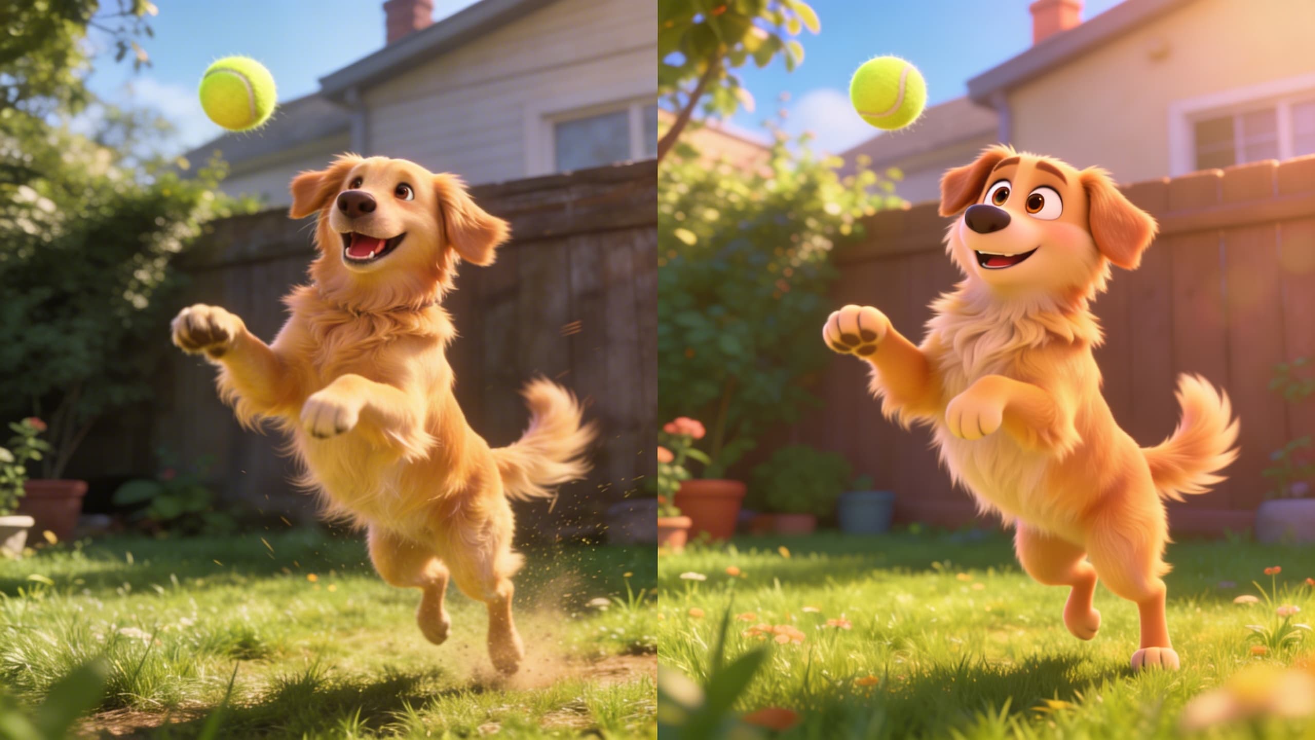 Golden Retriever Play - Pixar 3D