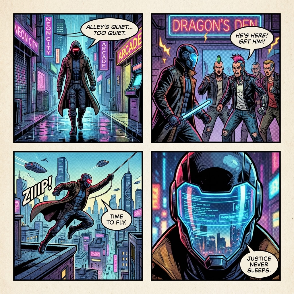 Neon City Vigilante: The Cyberpunk Enforcer