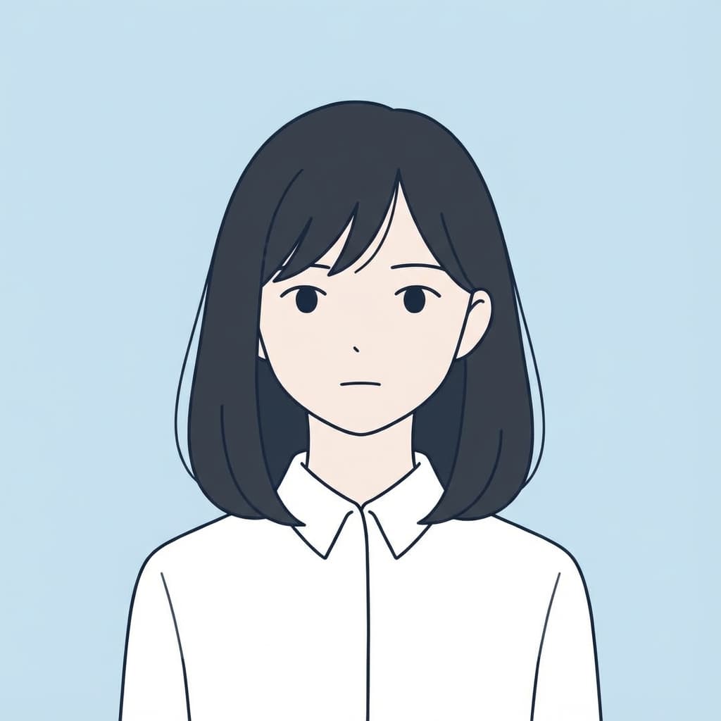 Ekspresi netral karakter anime headshot
