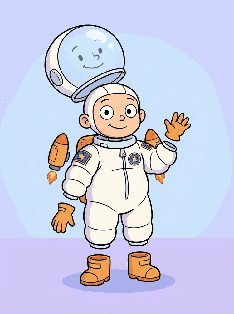 Gambar sumber anak astronot kartun