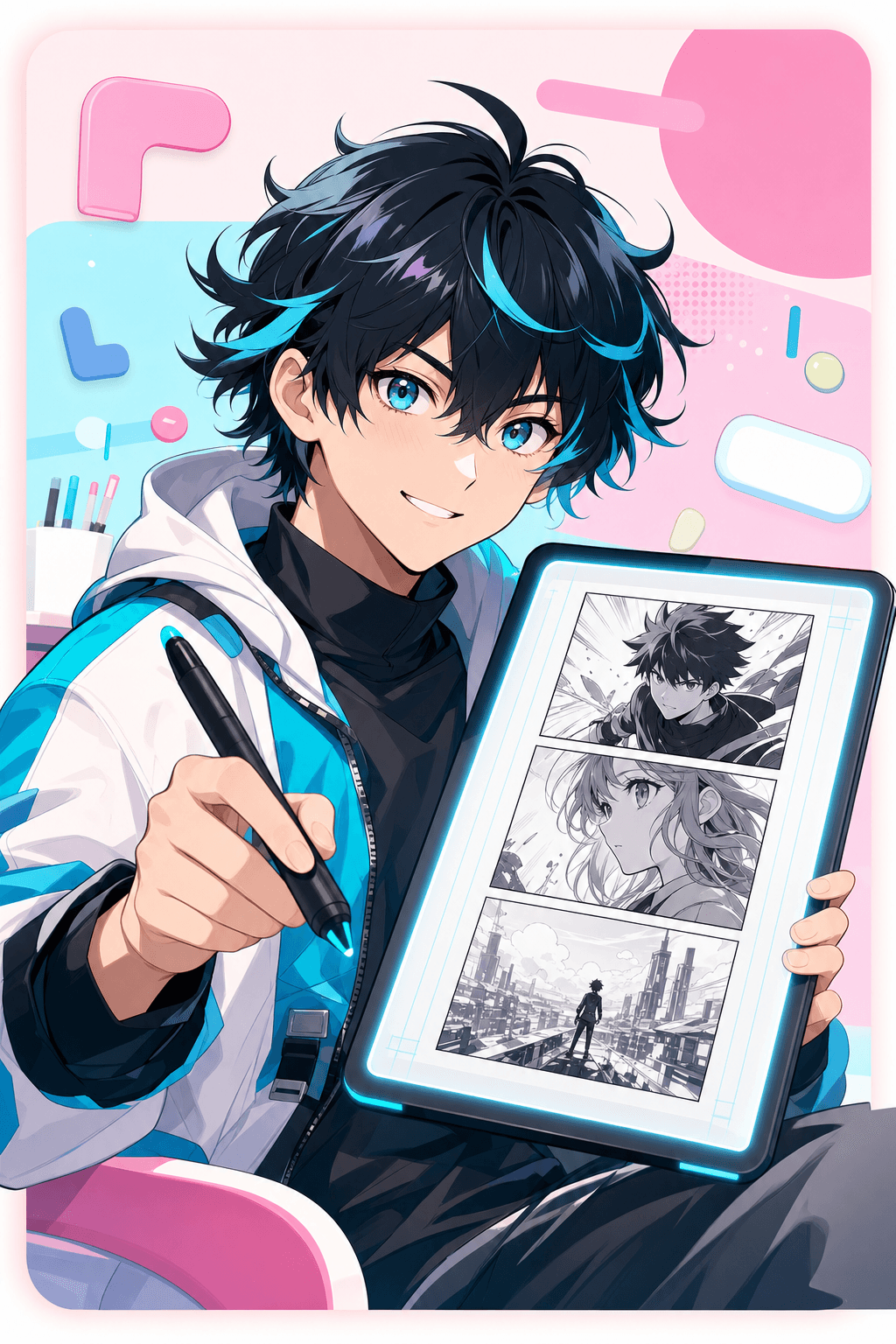AI manga character preview