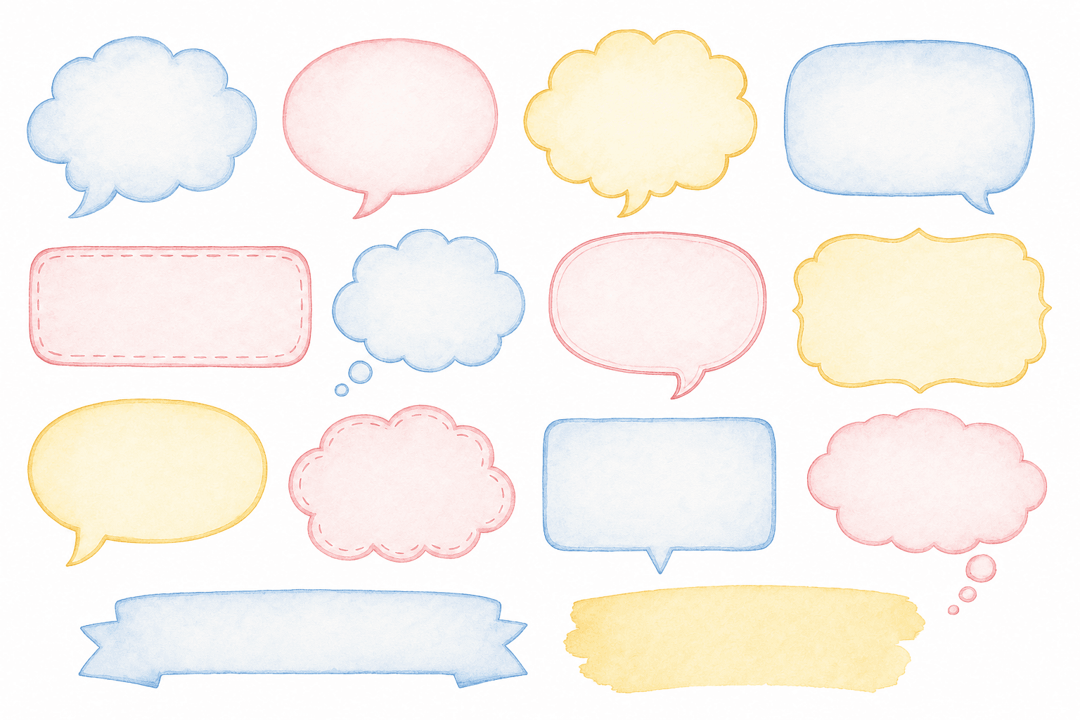 Watercolor Soft Bubble Sheet