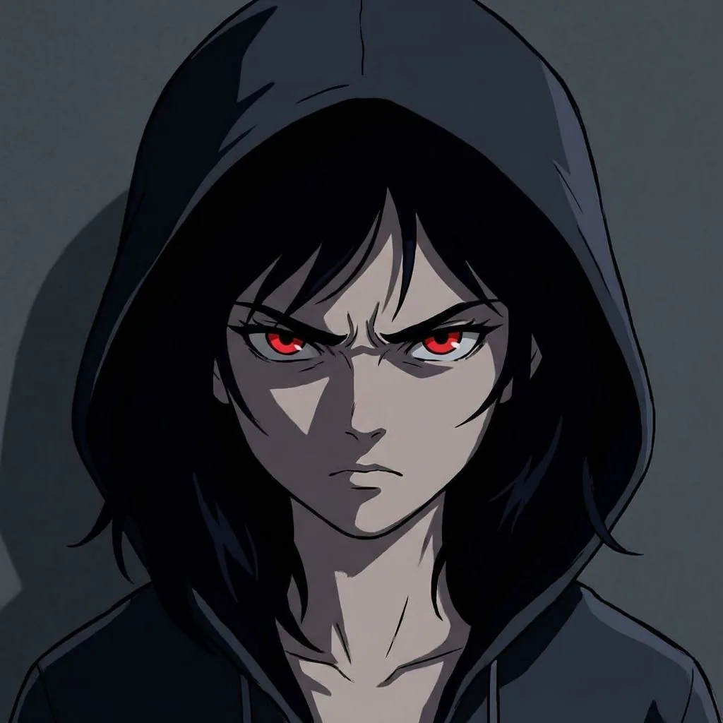 Headshot karakter anime ekspresi marah
