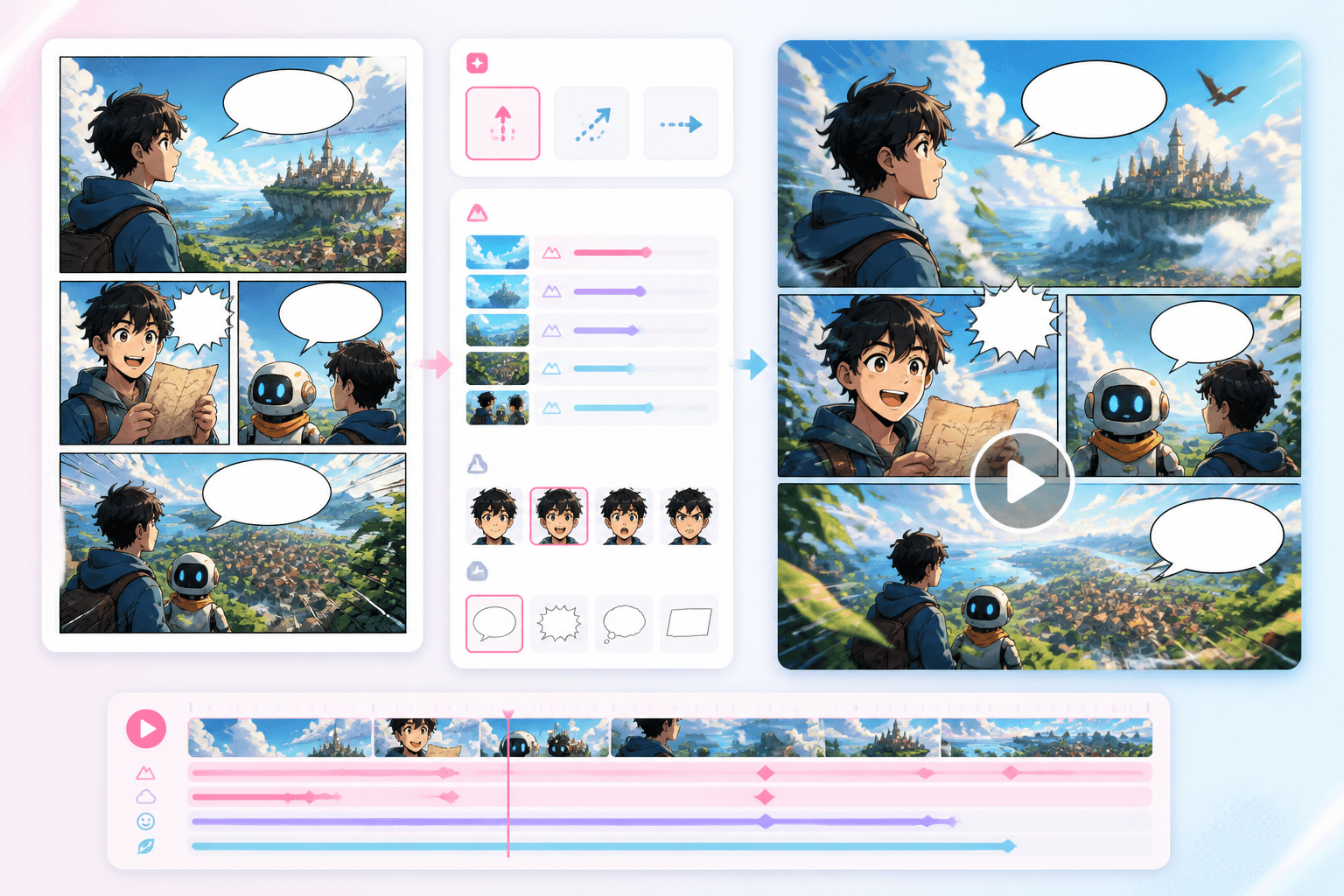 Mockup produk animated comic maker