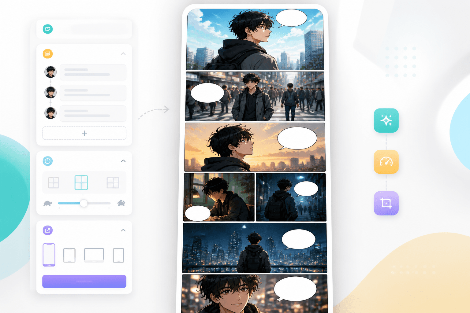 Mockup produk vertical comic maker