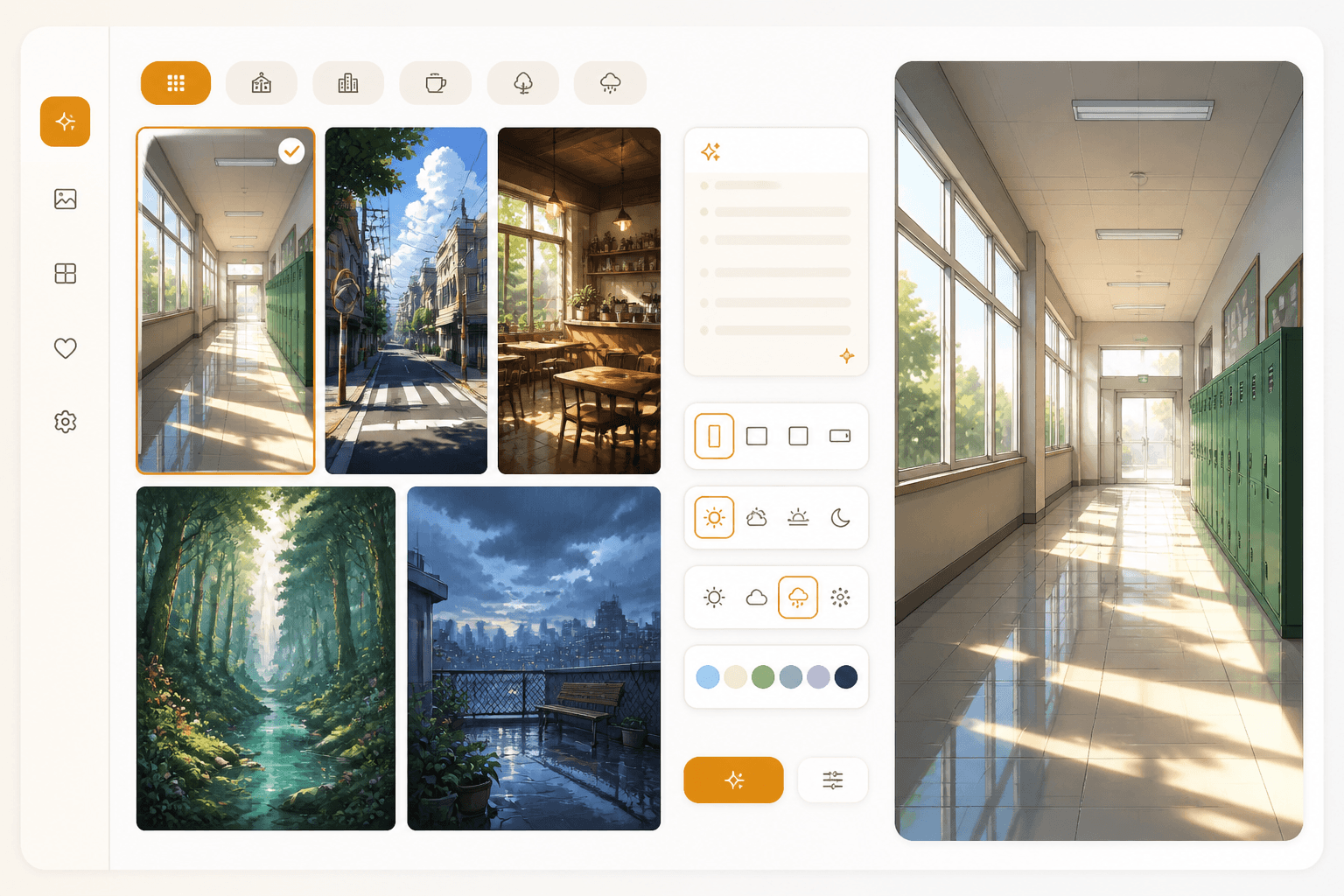 Mockup produk webtoon background generator