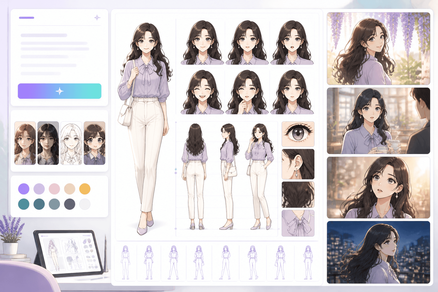 Mockup produk webtoon character generator