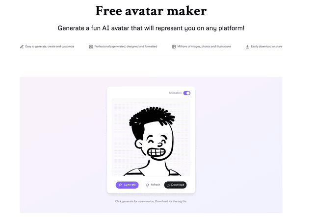 Super Fast Avatar Generator
