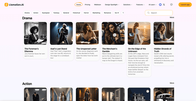 llamagen.ai Webtoon Reading Center