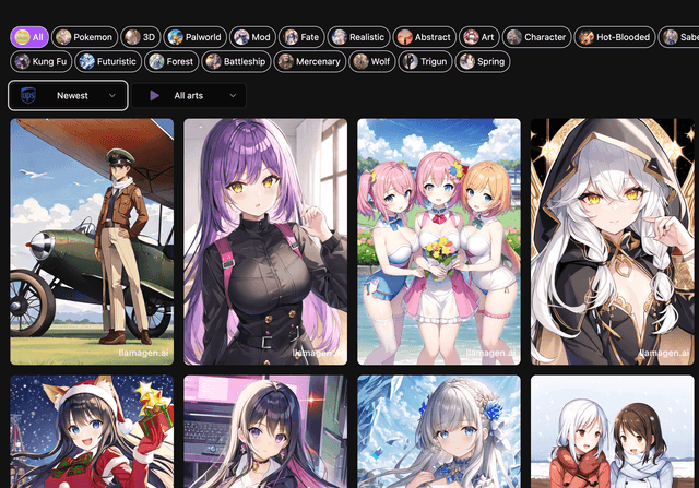 Filtre avancé pour les images générées