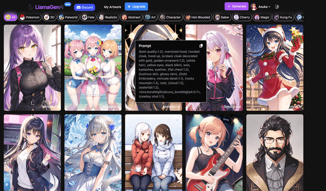 Tarjeta de arte mágica, encuentra el prompt que deseas