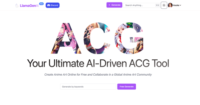 Nouvelle page d'accueil pour LlamaGen.Ai