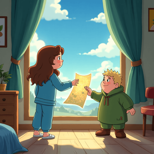 AI Generated Comic Panel - Emma's Room