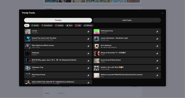 动画编辑器展示漫画分镜的音乐库集成