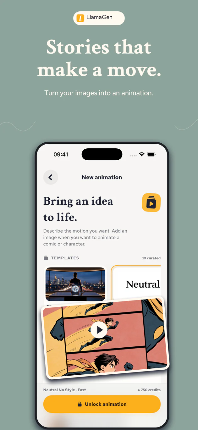 Turn images into an animation with LlamaGen