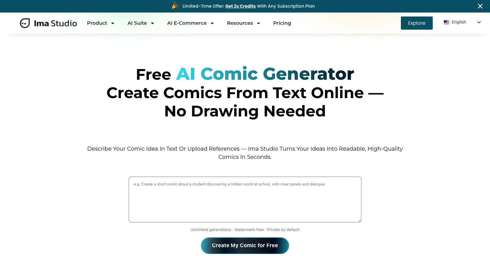 IMA Studio official website screenshot